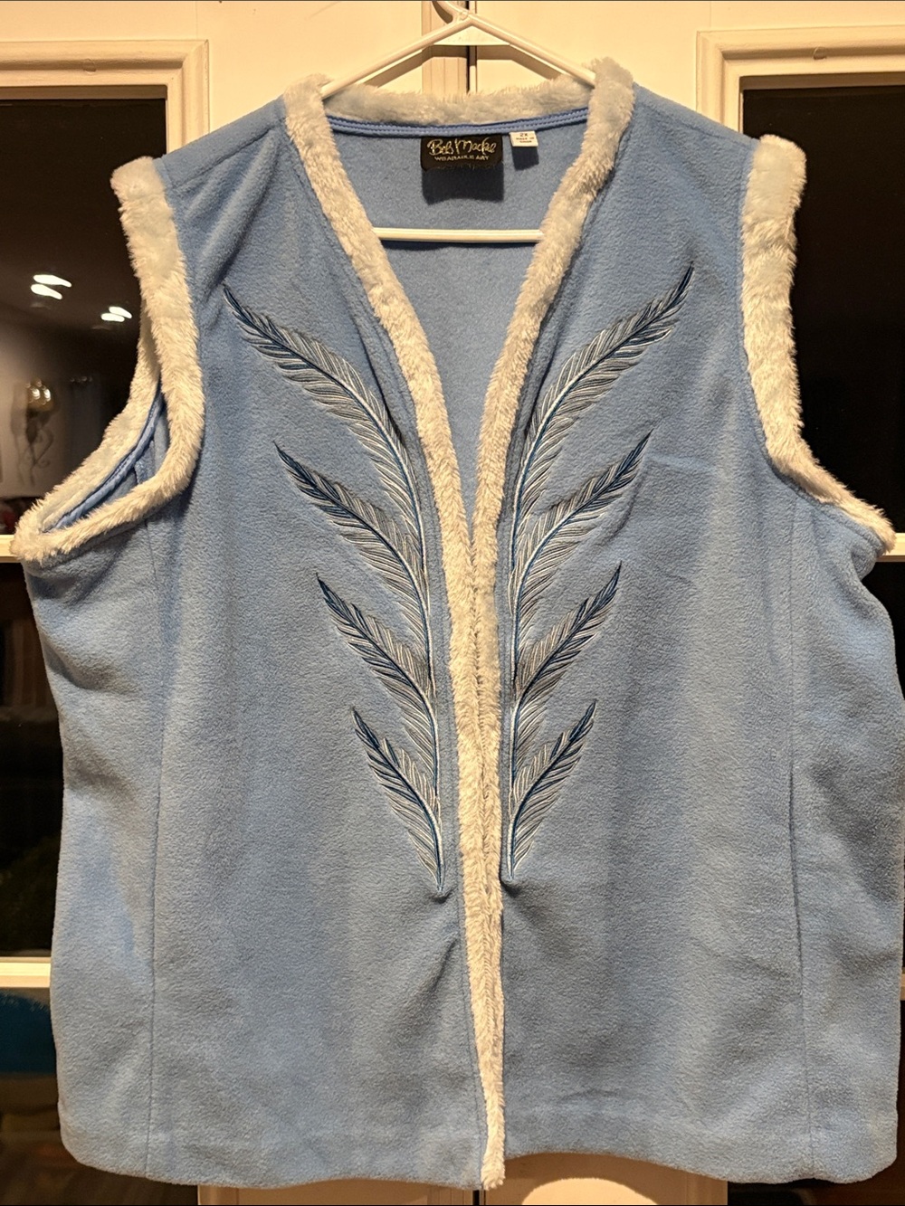 Bob Mackie Wearable Art 2X Fleece vest